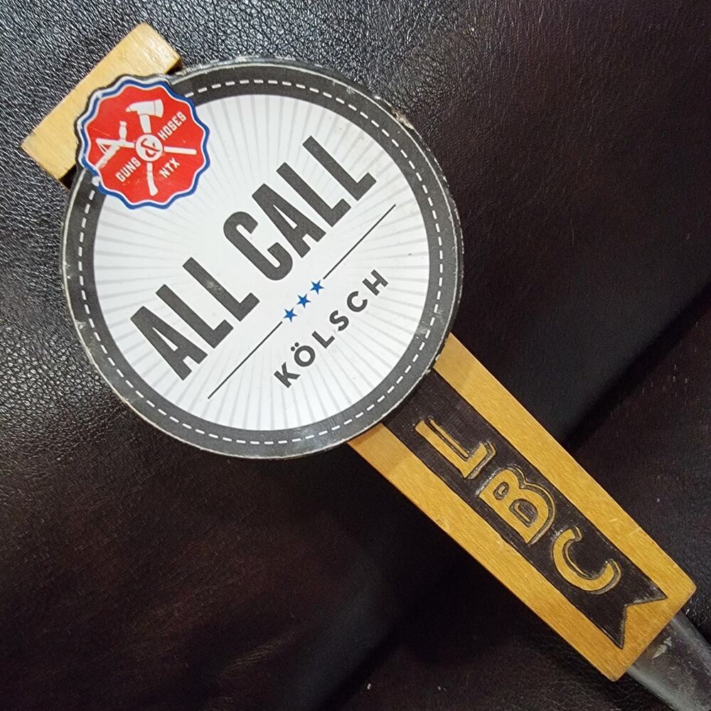 Lakewood Brewing All Call Kolsch 7" Beer Tap Handle Pull Guns & Hoses Texas